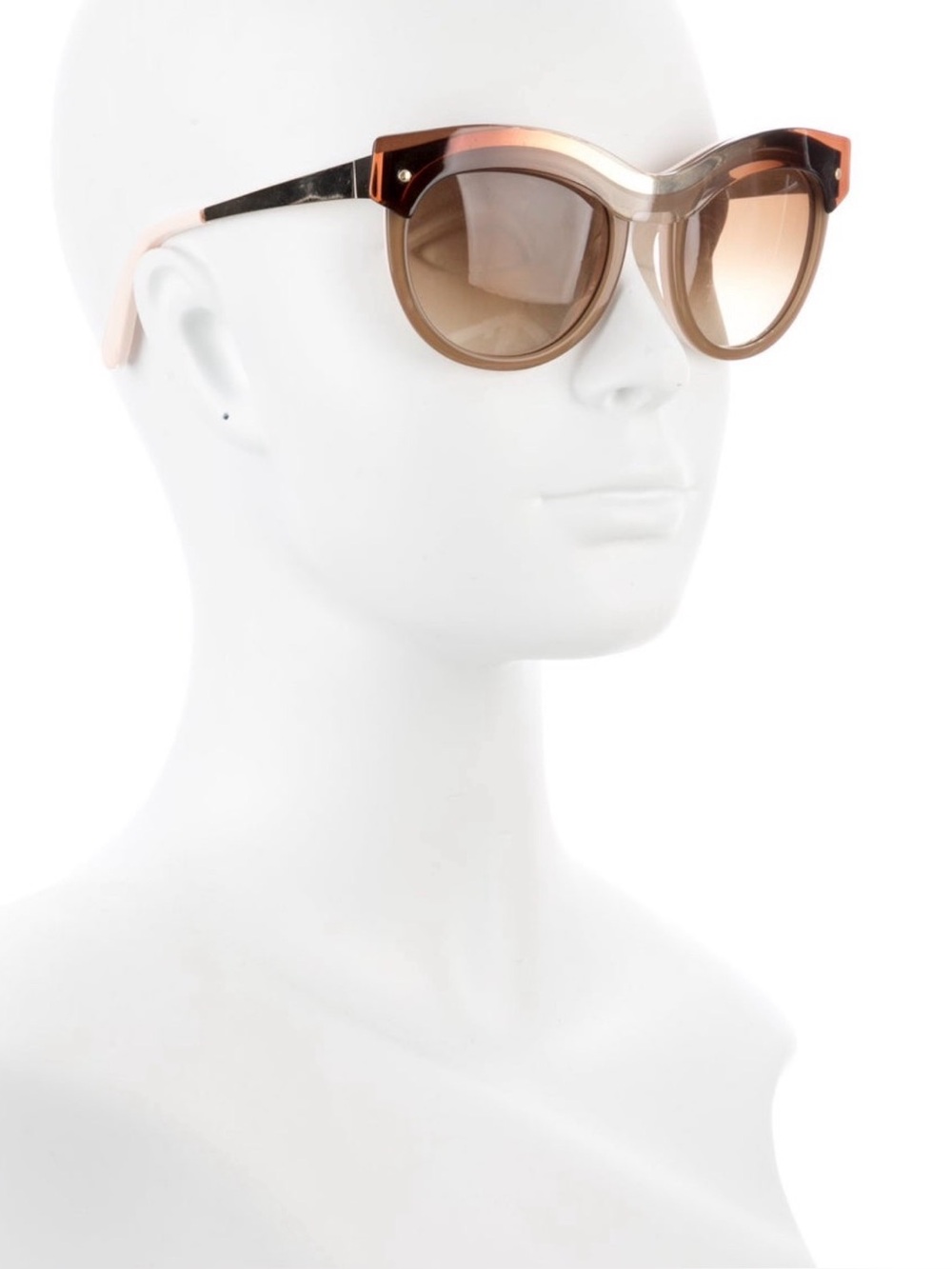 Salvatore Ferragamo SF774S Oversized Cat Eye Sunglasses Pink Brown Italy
